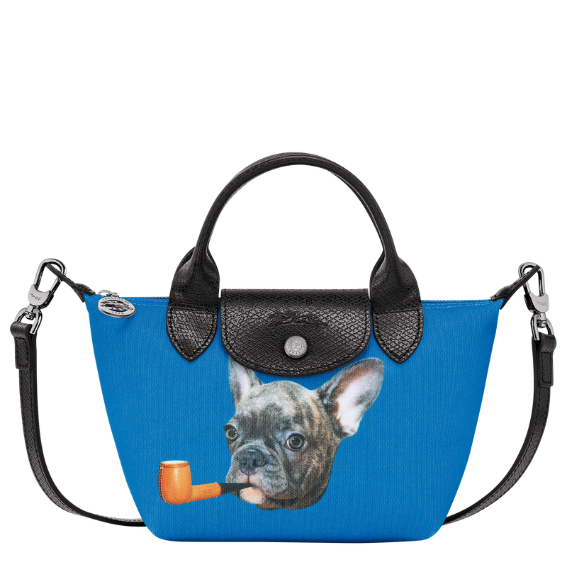 Longchamp x ToiletPaper XS Handbag , Blue - Canvas  - View 1 of 5