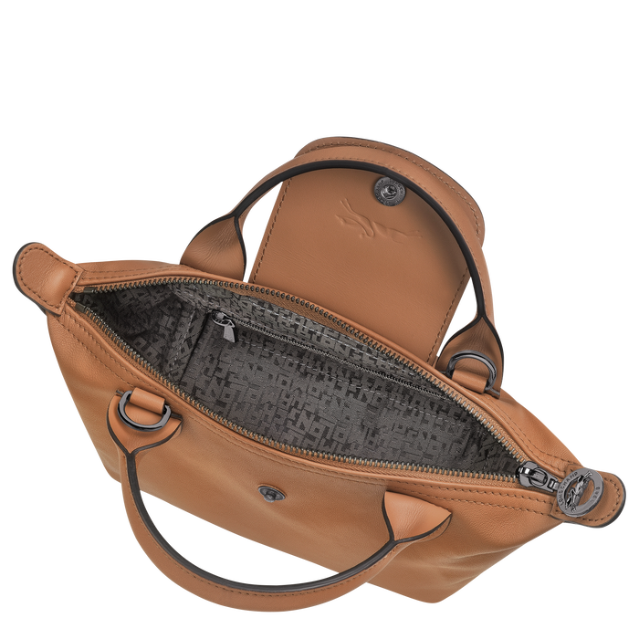Le Pliage Cuir Top handle bag XS, Hazelnut