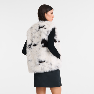 null Sleeveless cardigan, Black/White