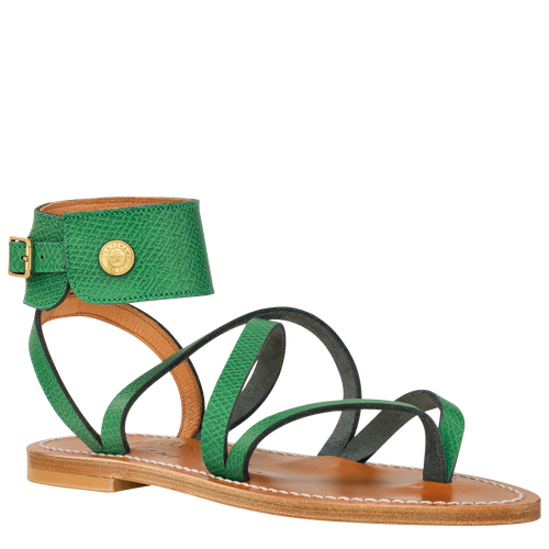 Longchamp x K.Jacques Sandals , Green - Leather - View 3 of  4
