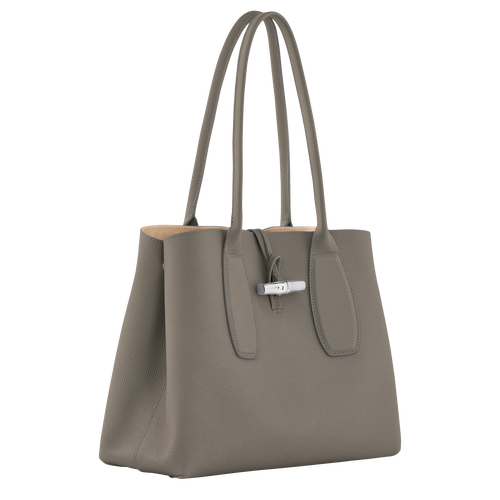 Le Roseau L Tote bag , Turtledove - Leather - View 3 of 6