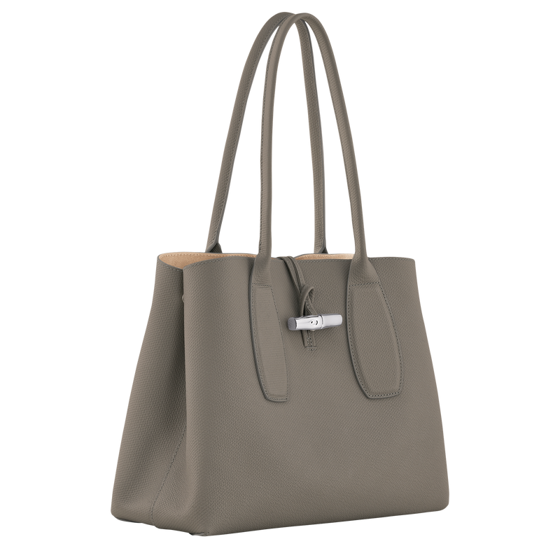 Le Roseau L Tote bag , Turtledove - Leather  - View 3 of 6