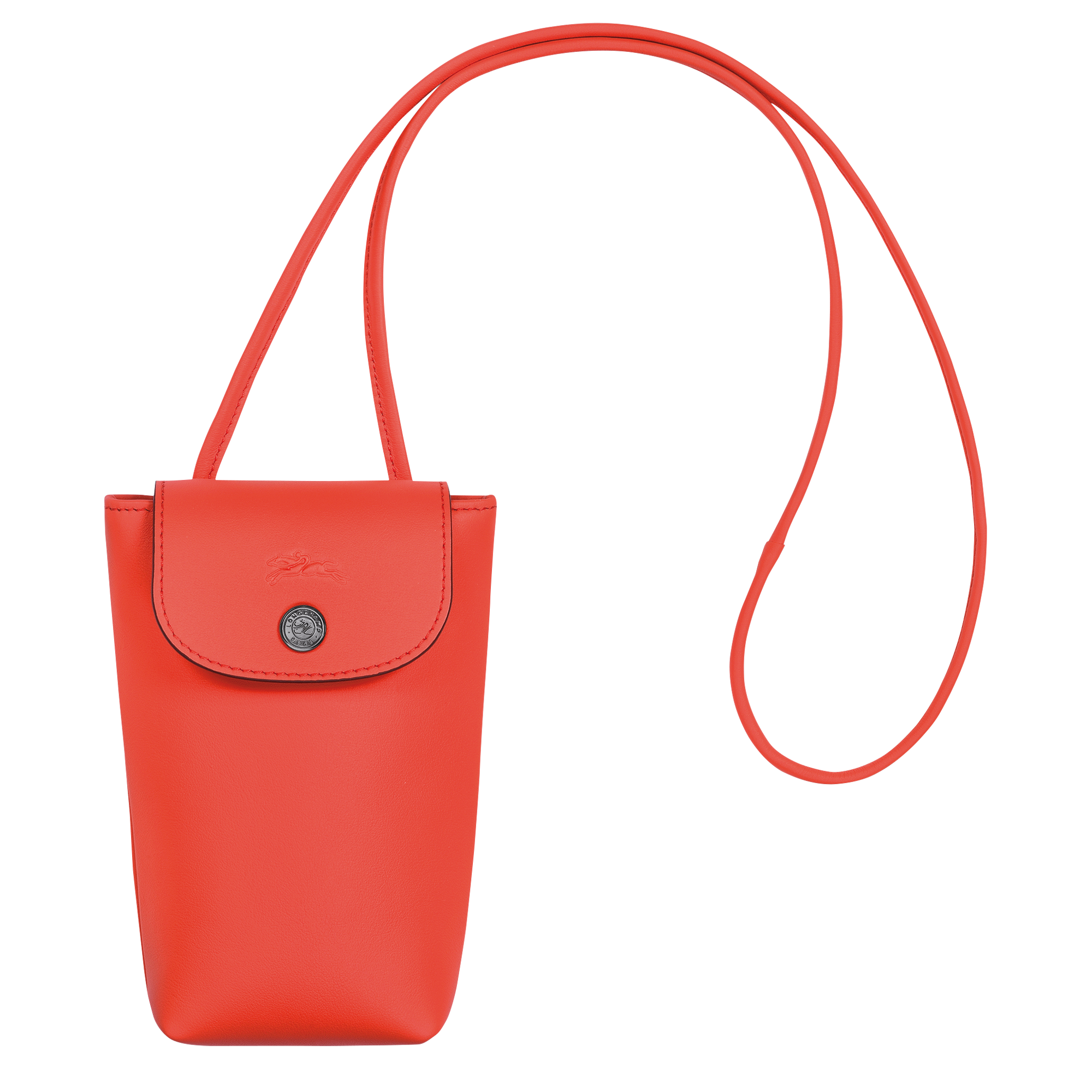 Le Pliage Xtra Mobiltelefon-Etui mit Lederbändchen, Orange