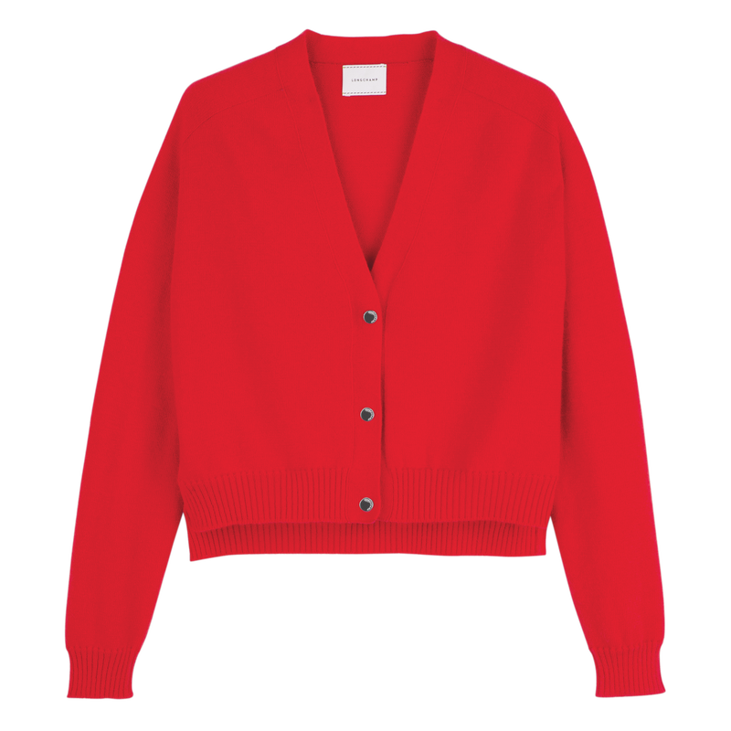 Cardigan , Maglia - Rosso  - View 1 of  5
