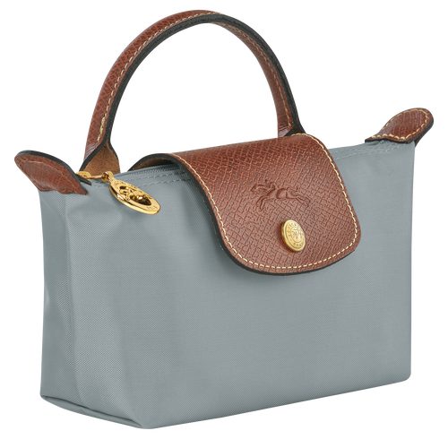 Le Pliage Original Tasje met handvat , Staalgrijs - Gerecycled canvas - Weergave 3 van  6