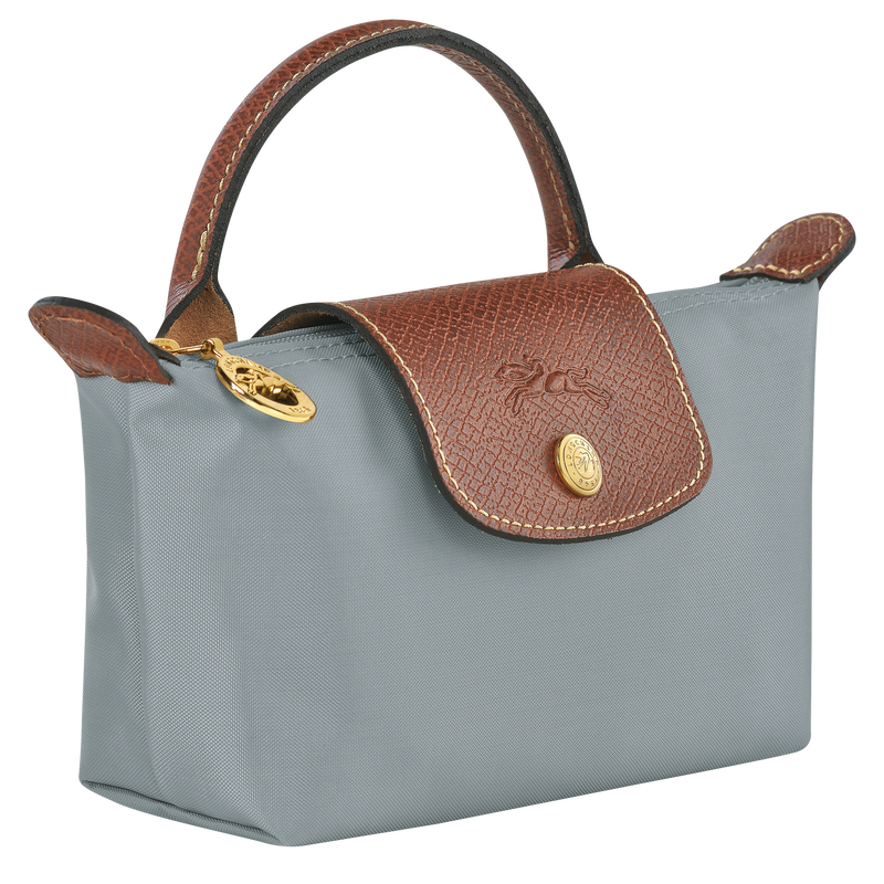 Le Pliage 原創系列 附提把的小袋子 , 鋼灰色 - 再生帆布  - 查看 3 6
