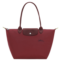 Le Pliage Green M Tote bag , Pomegranate - Recycled canvas