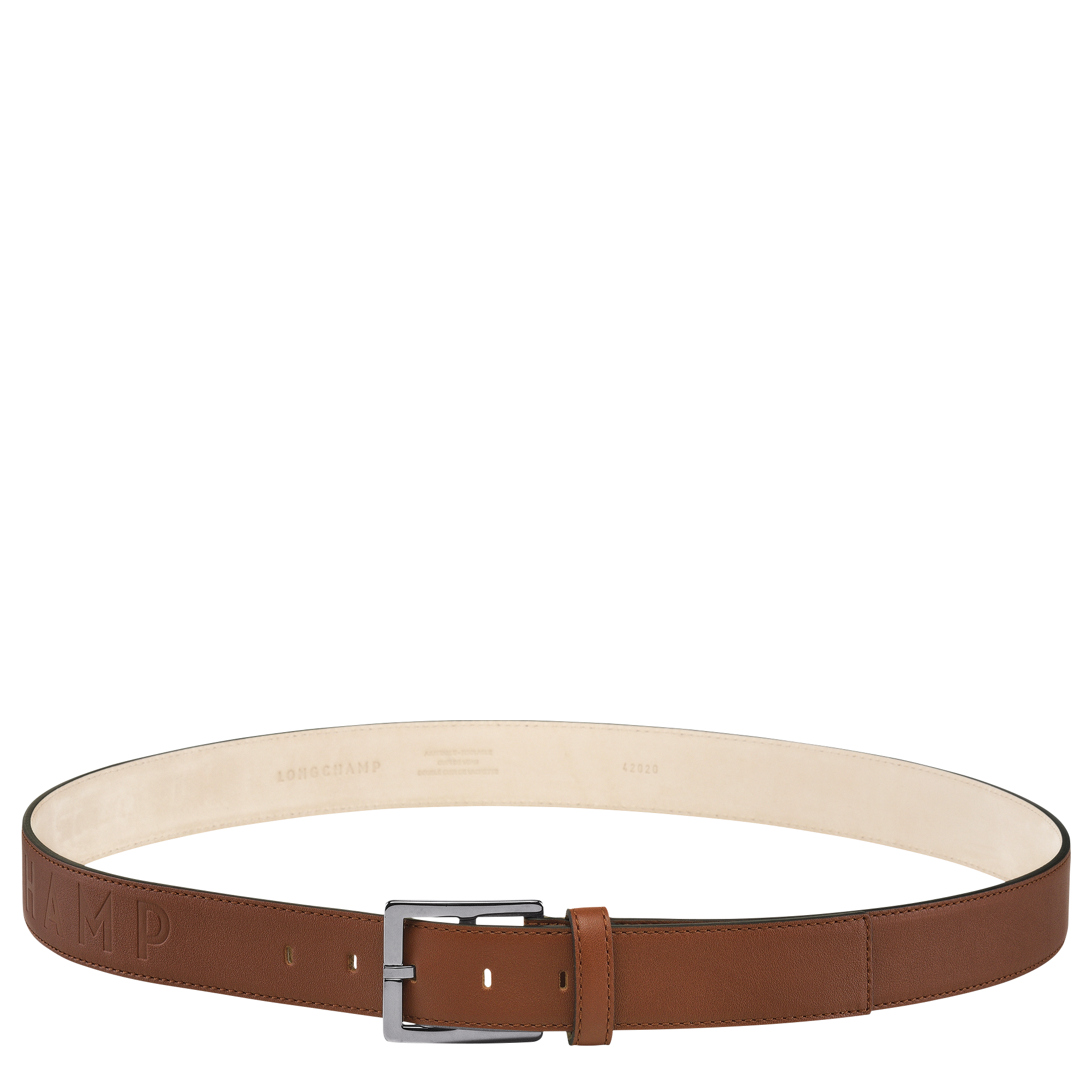 Longchamp 3D Men's belt Cognac - Leather (42020773504) | Longchamp US