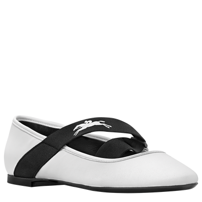 Ballerines Energy , Cuir - Blanc