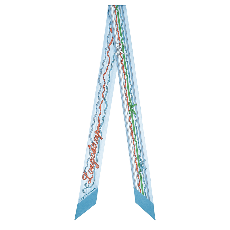 Rubans Longchamp Headband , Lagoon - Silk  - View 1 of  2