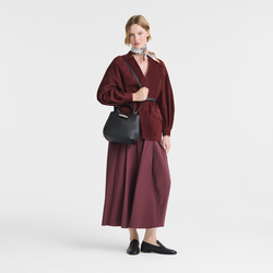Le Roseau S Handbag , Black - Leather