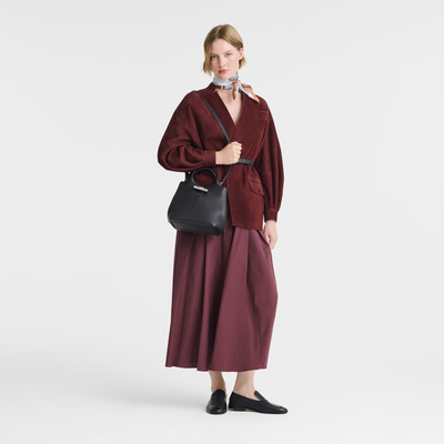 Sac &agrave; main S Le Roseau , Cuir - Noir