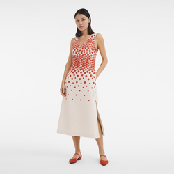 Kollektion Frühjahr/Sommer 2023 Langes Kleid, Beige/Orange