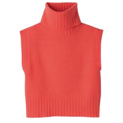 Sleeveless sweater , Orange - Knit