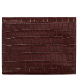 Longchamp Pocket Compact wallet , Mocha - Leather