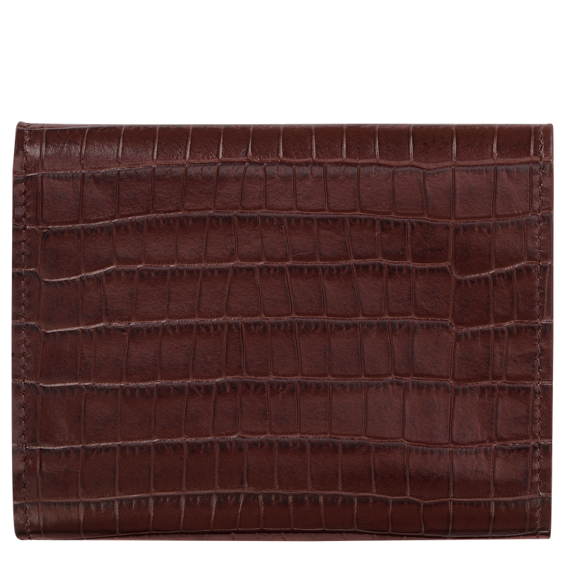 Longchamp Pocket Compact wallet , Mocha - Leather  - View 2 of  3