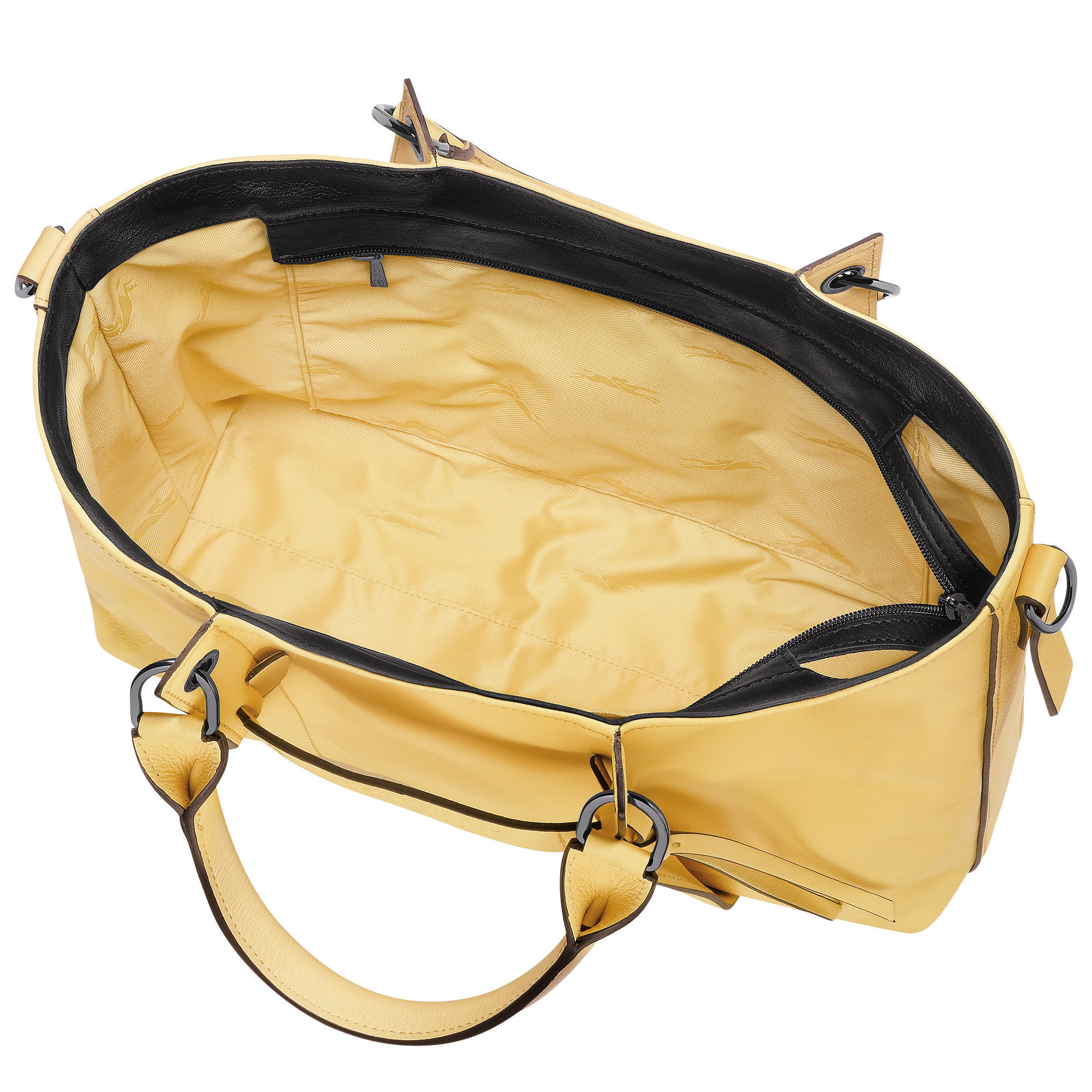 Longchamp 3D 手提包 M, 小麥白
