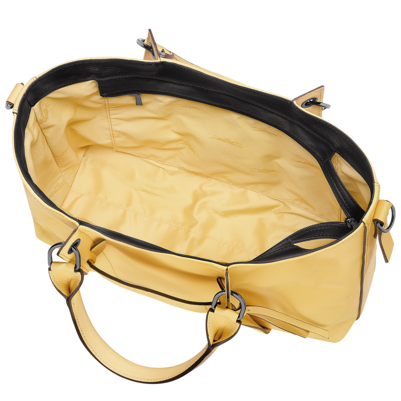 Longchamp 3D 手提包 L , 小麥白 - 皮革  - 查看 5 5