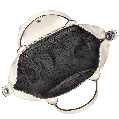 Le Pliage Xtra S Handbag , Ecru - Leather - View 5 of  6