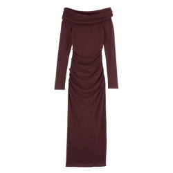 Long dress , Burgundy - Crepe jersey