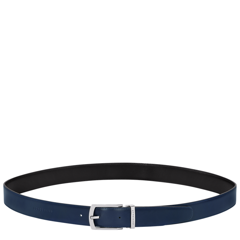 Delta Box Men s belt Black Navy Leather Longchamp MY