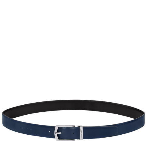 Delta Box Men's belt , Black/Navy - Leather - View 3 of  5