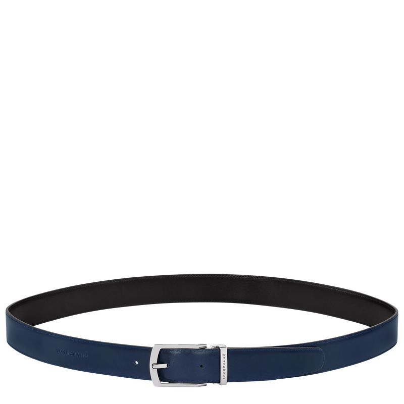 Delta Box Men's belt , Black/Navy - Leather  - View 3 of  5