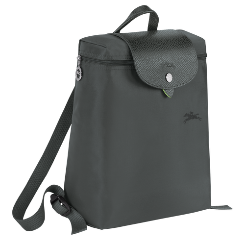 Rucksack M Le Pliage Green , Recyceltes Canvas - Graphitgrau - Ansicht 3 von 6