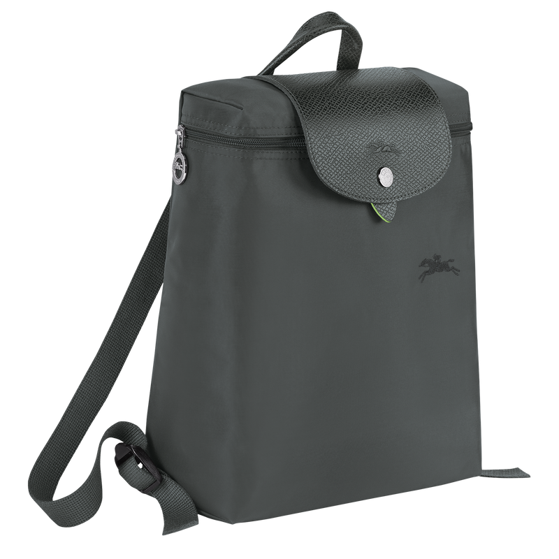 Rucksack M Le Pliage Green , Recyceltes Canvas - Graphitgrau  - Ansicht 3 von 6