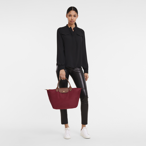 Tas met handgreep aan de M Le Pliage Original Rood (L1623089P59) | Longchamp NL