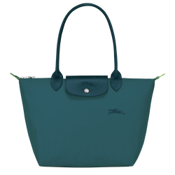 Le Pliage Green 肩揹袋 M , 孔雀藍 - 再生帆布
