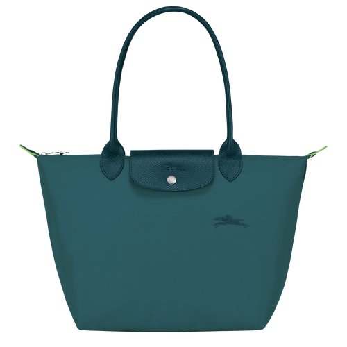 Le Pliage Green M Tote bag Peacock Recycled canvas Longchamp GB