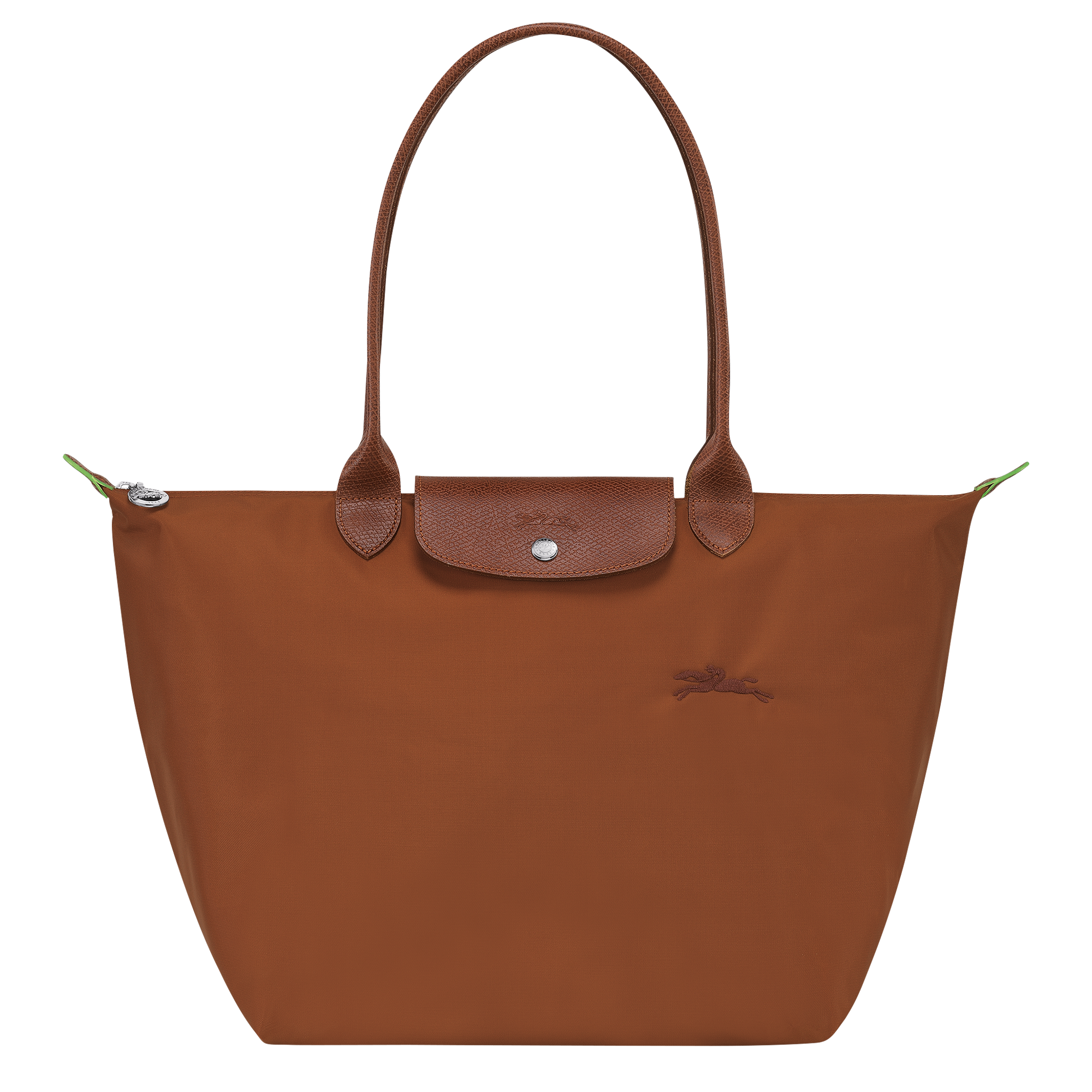 新品 ロンシャン LONGCHAMP トートバッグ ル プリアージュ グリーン ショルダーバッグ Lサイズ コニャック