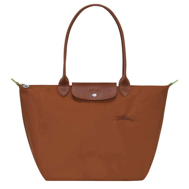 Le Pliage Green L Tote bag , Cognac - Recycled canvas  - View 1 of 6