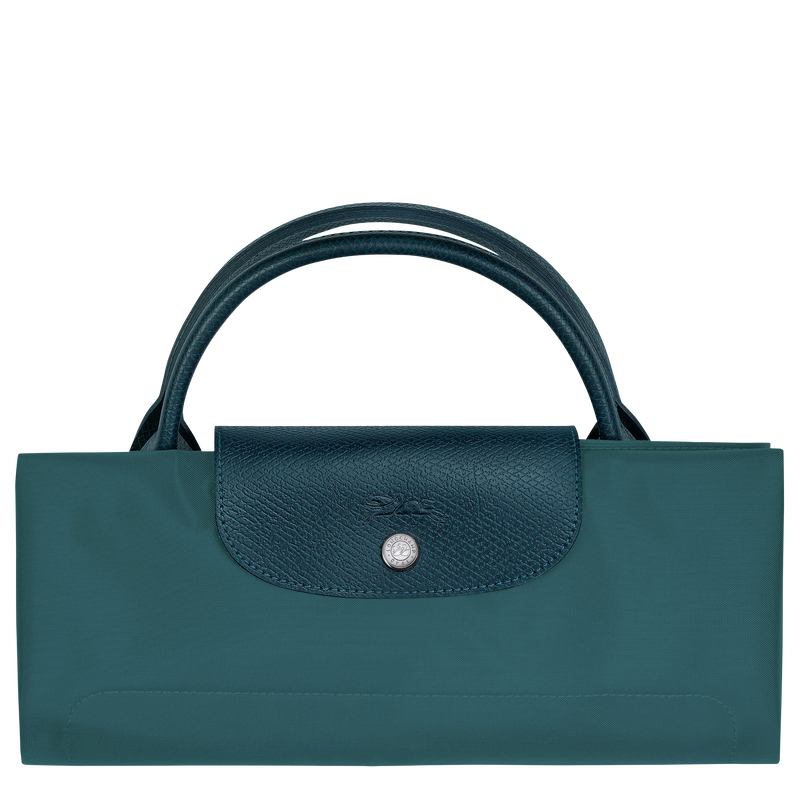 Reisetasche M Le Pliage Green Recyceltes Canvas - Pfauenblau 
