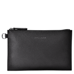 Roseau Essential Pouch , Black - Leather