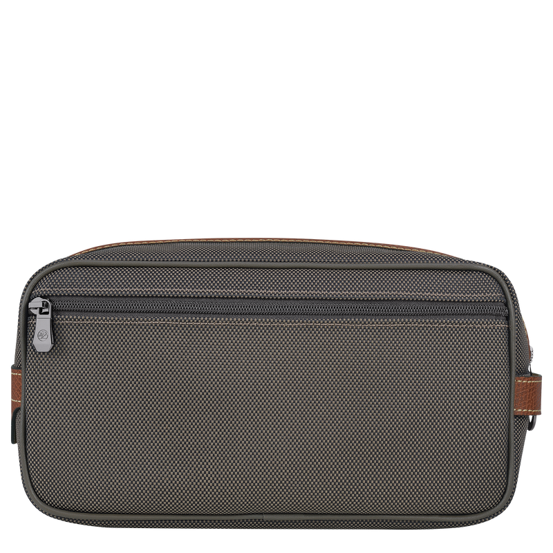 Boxford Toiletry case , Brown - Recycled canvas  - View 3 of  4