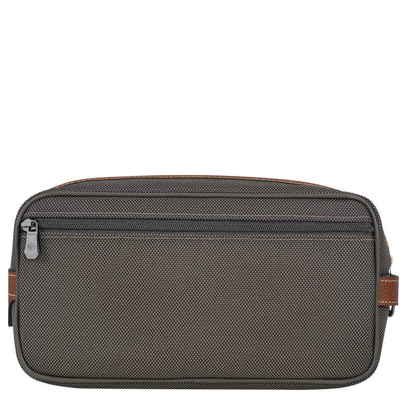 Boxford Toiletry case , Brown - Recycled canvas  - View 3 of  4