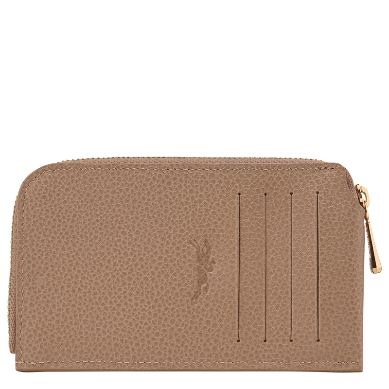 Le Foulonné Card holder , Biscuit - Leather  - View 2 of  2