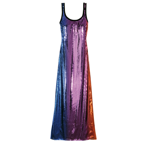 Langes Kleid , Paillette - Multicolor - Ansicht 1 von 8