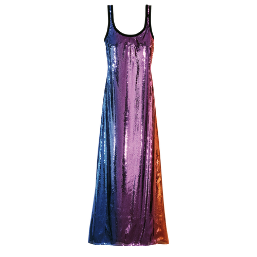 Langes Kleid , Paillette - Multicolor - Ansicht 1 von 8
