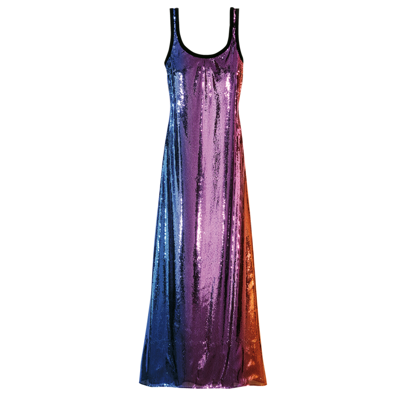 Langes Kleid , Paillette - Multicolor  - Ansicht 1 von 8