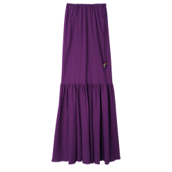 長裙 , 紫色 - 荷葉邊