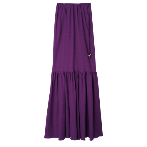 Falda larga , Crepé - Violeta - Vista 1 de 3