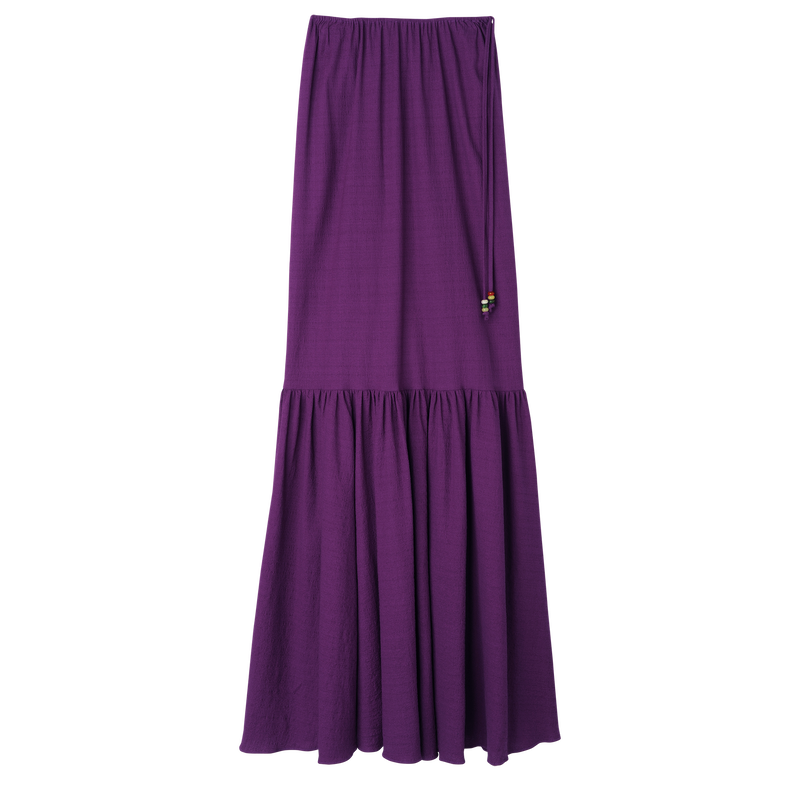 Falda larga , Crepé - Violeta  - Vista 1 de 3