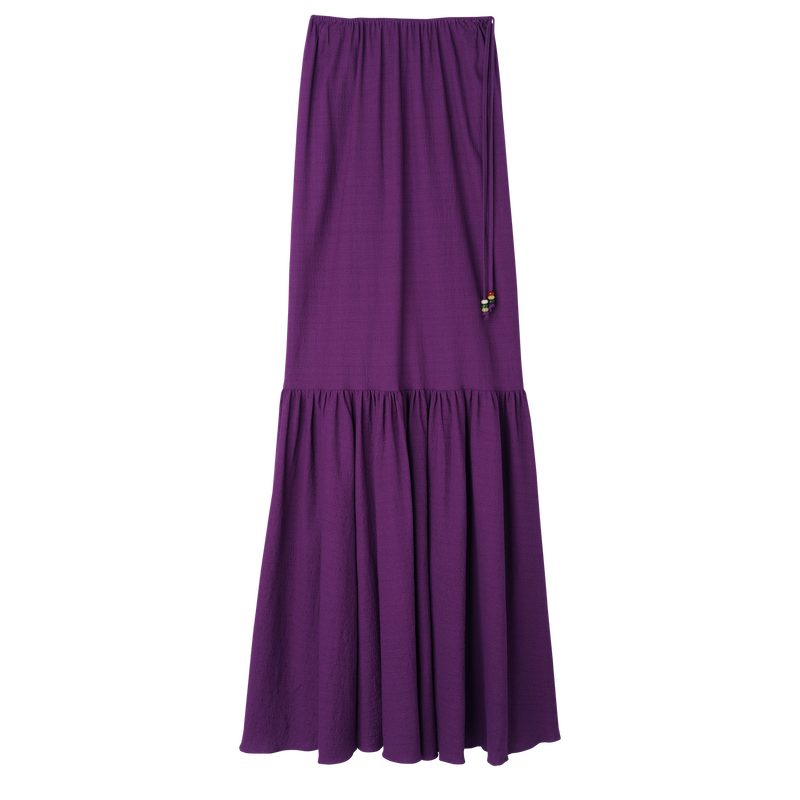 Long skirt , Violet - Crepe  - View 1 of 3