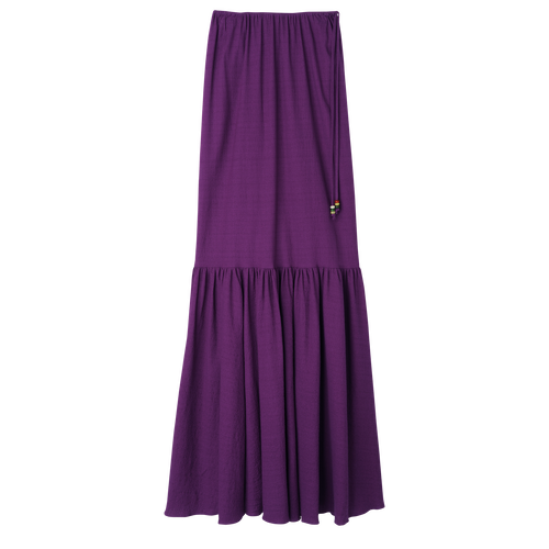 長裙 , 紫色 - 荷葉邊 - 查看 1 3