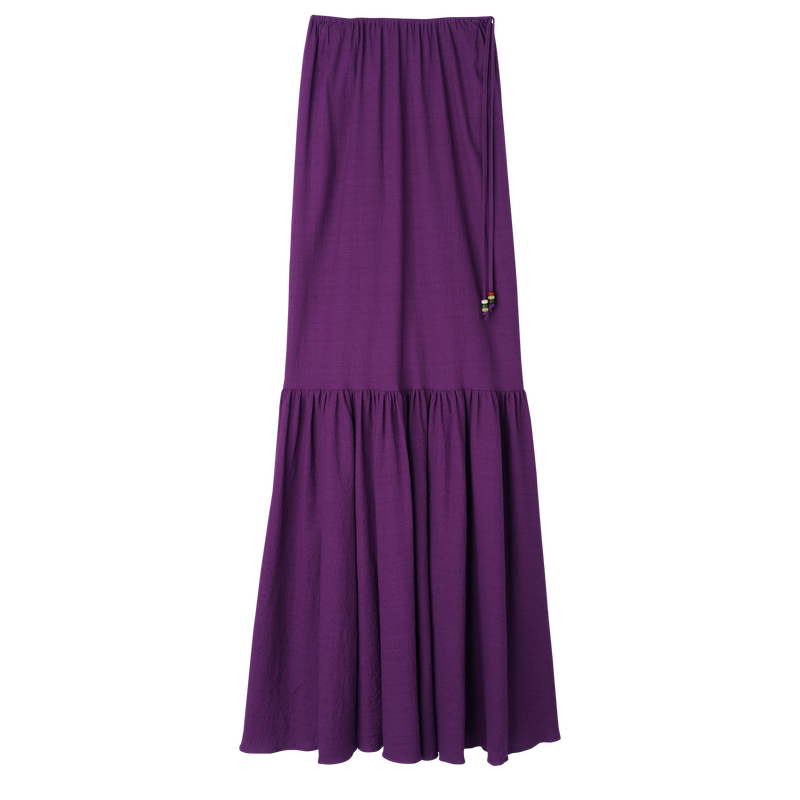 長裙 , 紫色 - 荷葉邊  - 查看 1 3