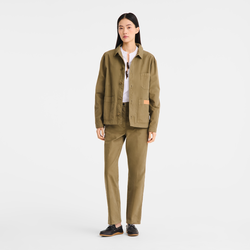 Jacket , Olive - Overdyed cotton