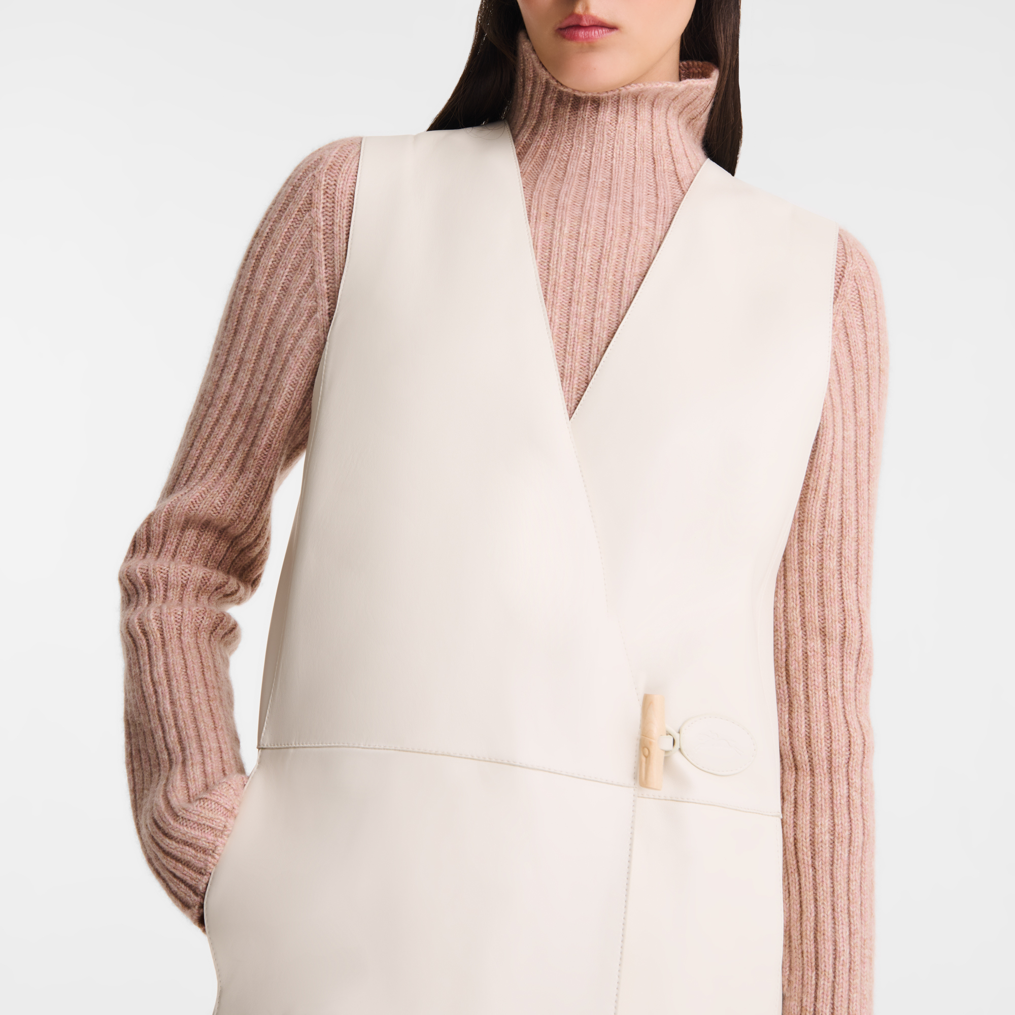 Sleeveless jacket, Ecru - View 4 of
4 - zoom in null Sleeveless jacket, Ecru